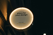 Store Front Sign with Light Mockups, a Product Mockup by Luuqas Design (Thumbnail 4 of 8)