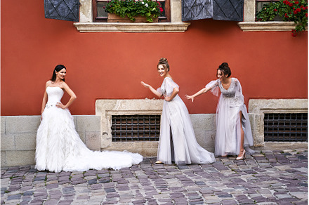 Beautiful bride and bridesmaids in, a Person Photo by Oleksandr Berezko