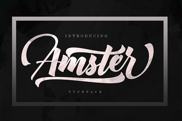 Amster//Calligraphy Font preview 8
