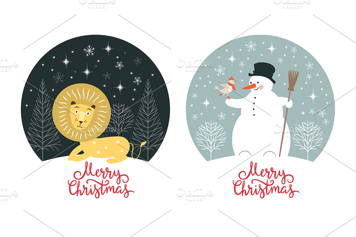 Christmas illustrations, an Animal Illustration by lenlis (Photo 5 of 6)