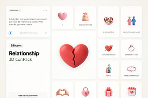 3D Relationship, an Emoji Icon by River Visual