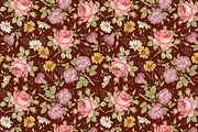 Set Seamless Flowers Roses Chamomile, a Pattern Graphic by Vintage (Thumbnail 6 of 14)