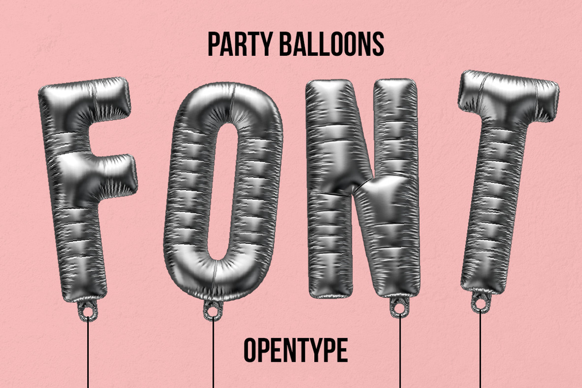 Party Balloon Font, a Font by Handmadefont (Photo 1 of 9)