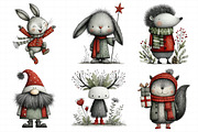 Winter Whimsy Creatures Clipart Bund, an Illustration by Daily.Designs (Thumbnail 5 of 5)