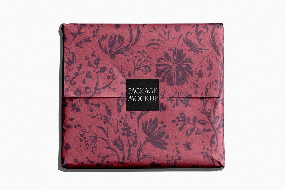 Gift Wrapping Package Mockup, a Packaging Mockup by Design Squad (Photo 4 of 4)
