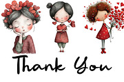 Whimsical Valentine Fairy Girl Clipa, an Illustration by CraftArtStudio (Thumbnail 4 of 6)