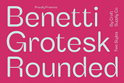 Benetti Grotesk Rounded, a Sans Serif Font by Craft Supply Co. (Thumbnail 1 of 8)