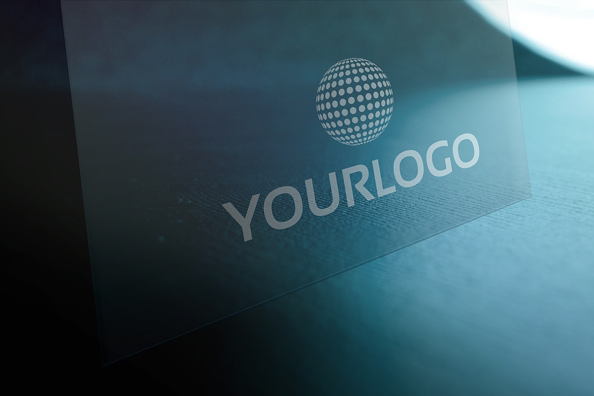 Glass Logo Mockup, a Product Mockup by LogoBuy (Photo 2 of 4)