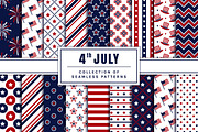 4th of July Seamless Patterns, a Pattern Graphic by JuliaMalinovskaya (Thumbnail 1 of 2)