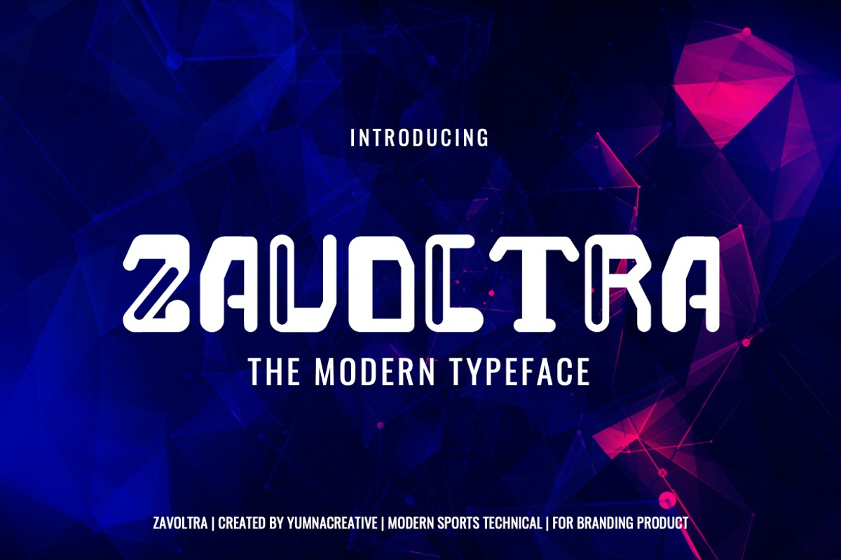 Zavoltra - Modern Font, a Sans Serif Font by Dhabee (Photo 1 of 8)