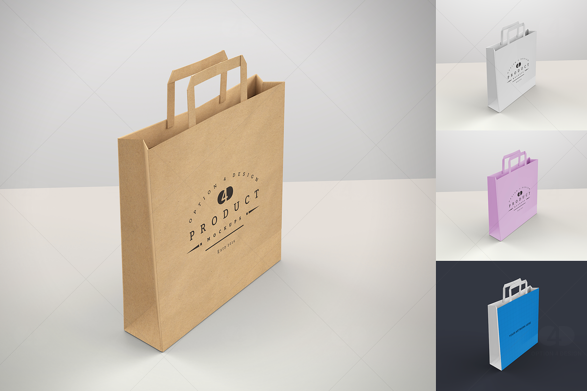Carrier Bag Product Mockup #01, a Product Mockup by Option 4 Design (Photo 2 of 5)