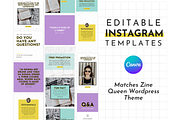 Instagram Template Yellow Canva, a Social Media Template by ltsdesigns (Thumbnail 1 of 4)