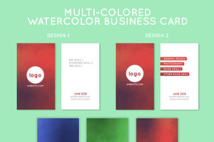 Multi-Colored Business Card