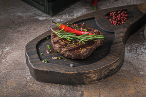 Close view of fillet mignon on