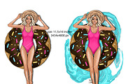 Young woman relaxing. Fashion Girl, a Graphic by Natalya_Mona_Art (Thumbnail 4 of 11)