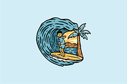 A Surfer's Adventure, an Illustration by nomlimo.com (Thumbnail 1 of 2)