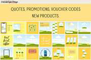 455 Canva Yellow Instagram Template, a Social Media Template by Emerald Eyes Design (Thumbnail 3 of 12)