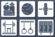 Gym and Fitness Icons, an Outline Icon by Tekuni (Thumbnail 6 of 8)