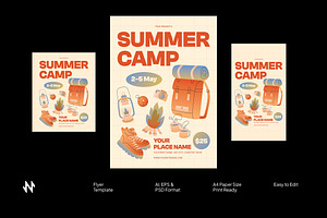 Summer Camp Flyer, a Flyer Template by Neermana