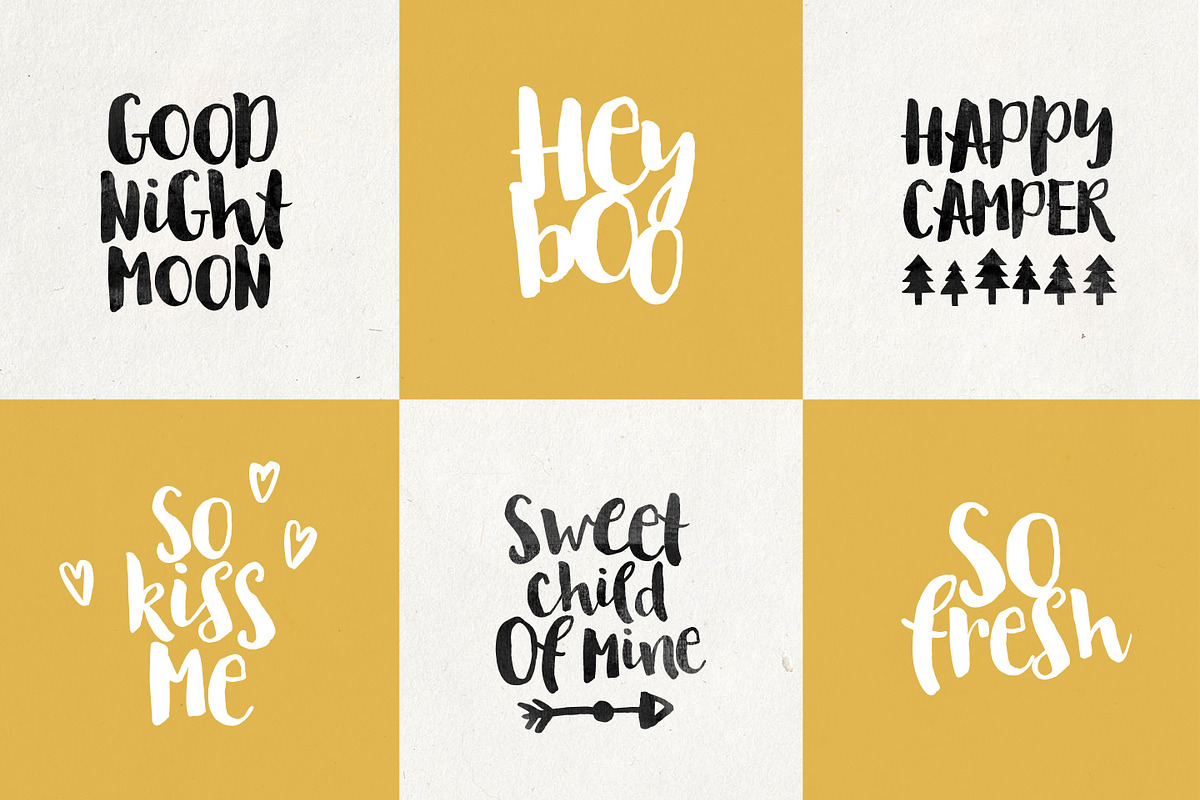 August Boy bold brush font + Dingbat preview 4