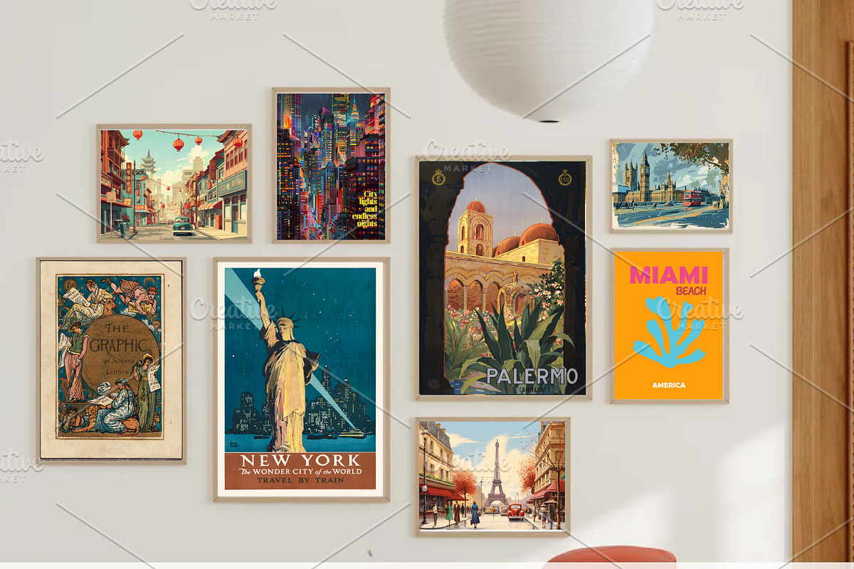 Travel Prints Bundle 600+ Vintage, a Wallpaper Photo by Chipshpow Graphics (Photo 5 of 13)