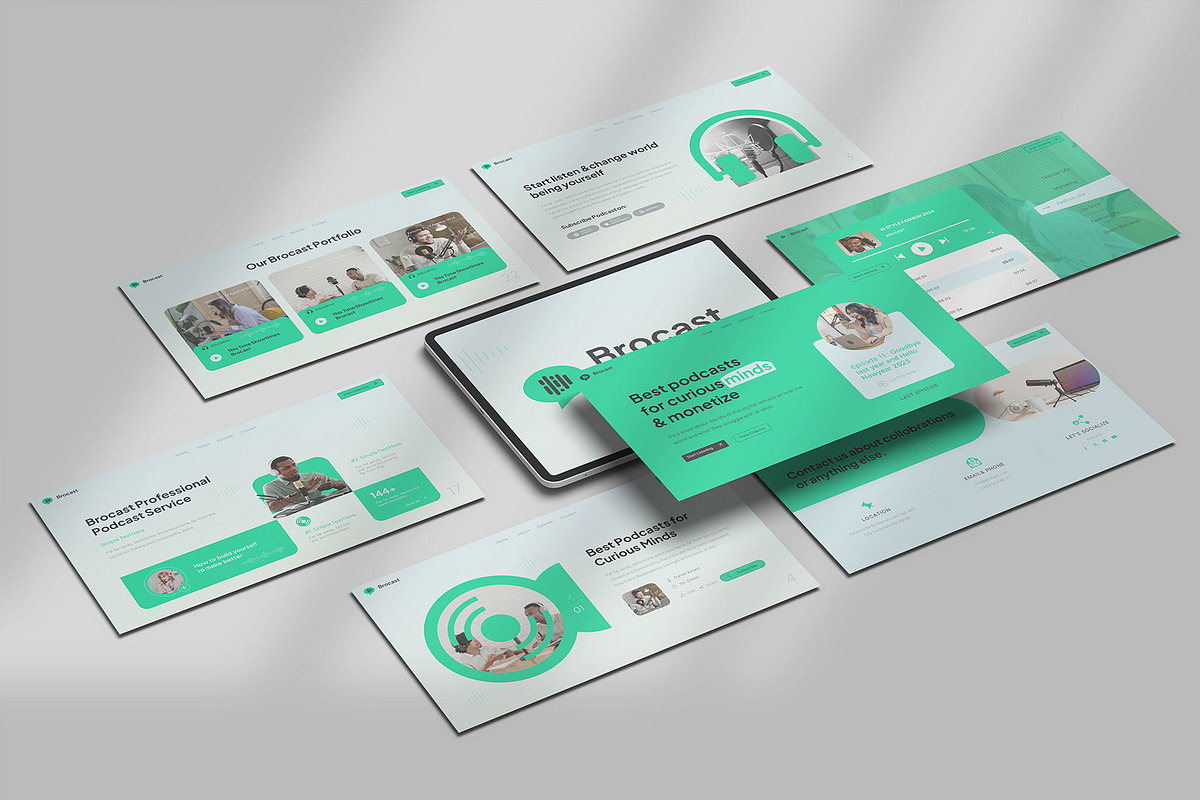 Podcast and Radio Keynote, a Presentation Template by Pixslides (Photo 1 of 6)