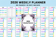 2026 Weekly Planner For Canva KDP, a Stationery Template by Shumaya (Thumbnail 1 of 4)