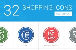 32 Shopping Icons