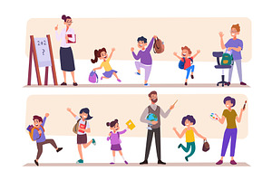 Professor and students. Smart, an Education Illustration by Onyx