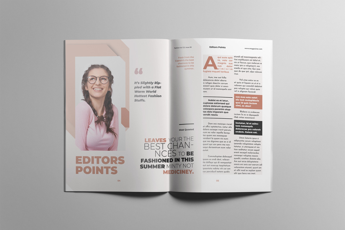 The Best Fashion Magazine Layout, a Magazine Template by Swayang (Photo 4 of 23)