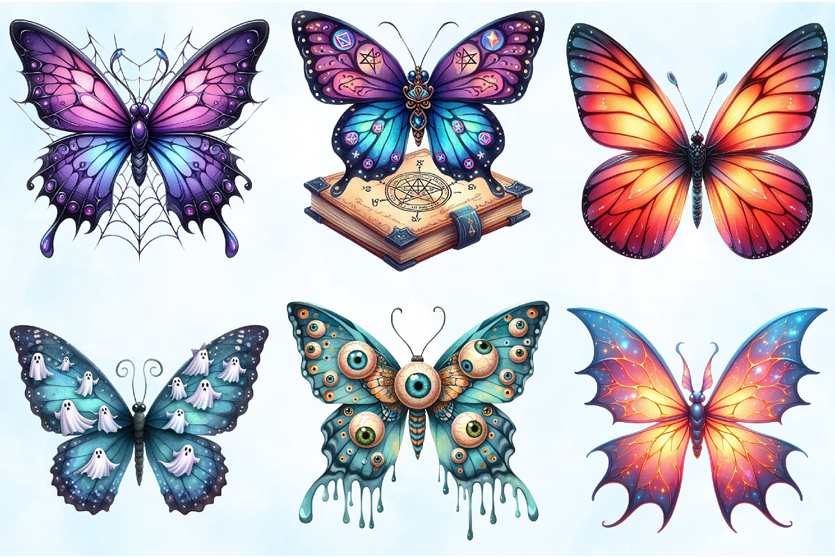 Halloween Butterfly Sublimation PNG, an Illustration by Craft Nest (Photo 5 of 9)