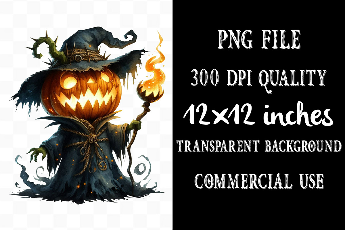Creepy Character Halloween Pumpkin, an Illustration by Designking (Photo 4 of 4)