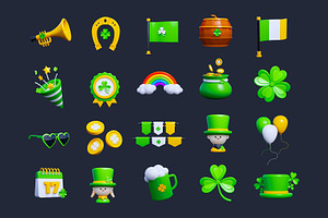 St. Patrick Day 3D Icon Pack