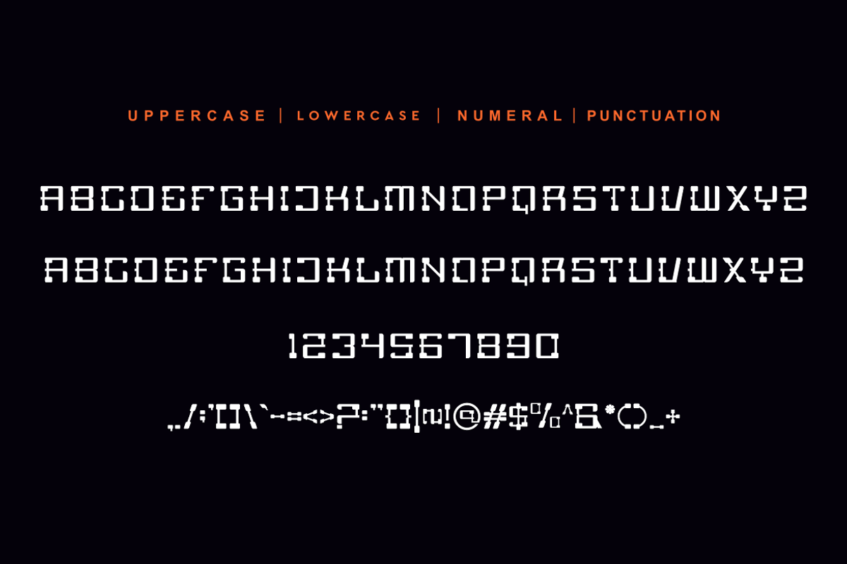Clasico Space - Cyber & Tech Font, a Serif Font by QR Design Studio (Photo 5 of 6)