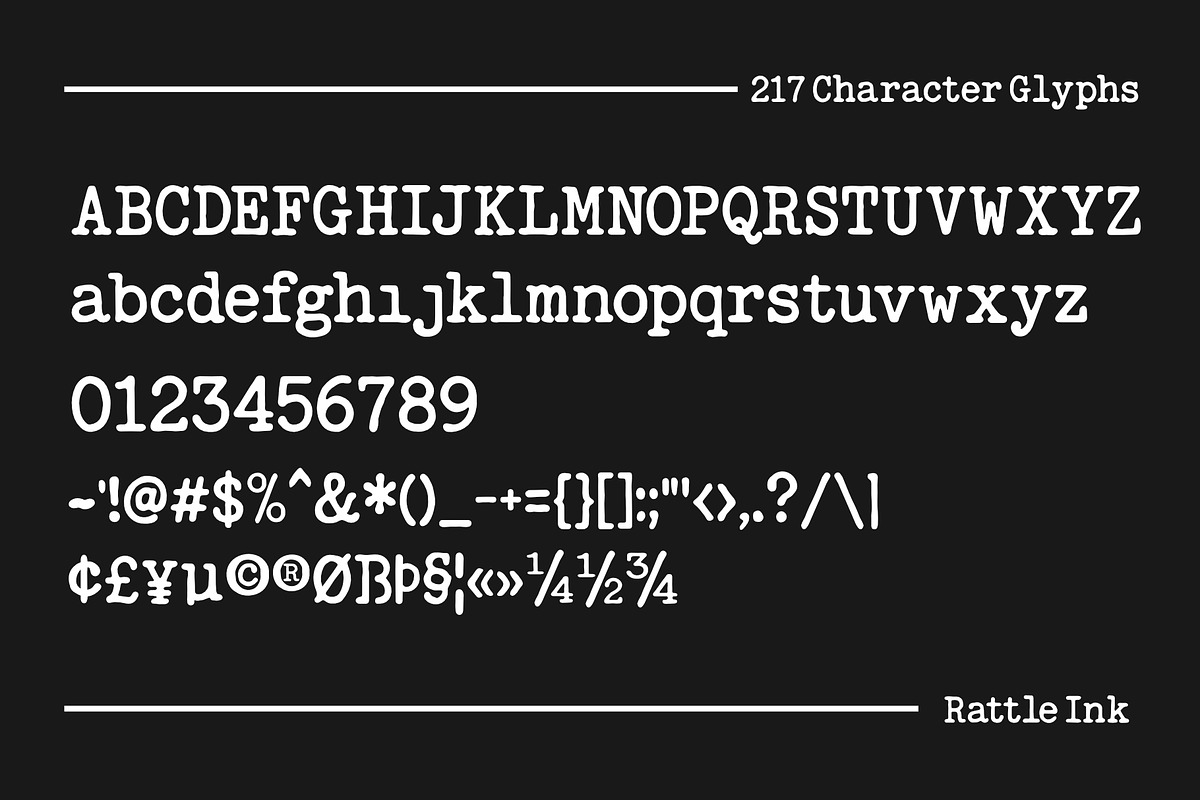 Rattle Ink — Vintage Typewriter Font, a Font by LetterStock (Photo 5 of 6)