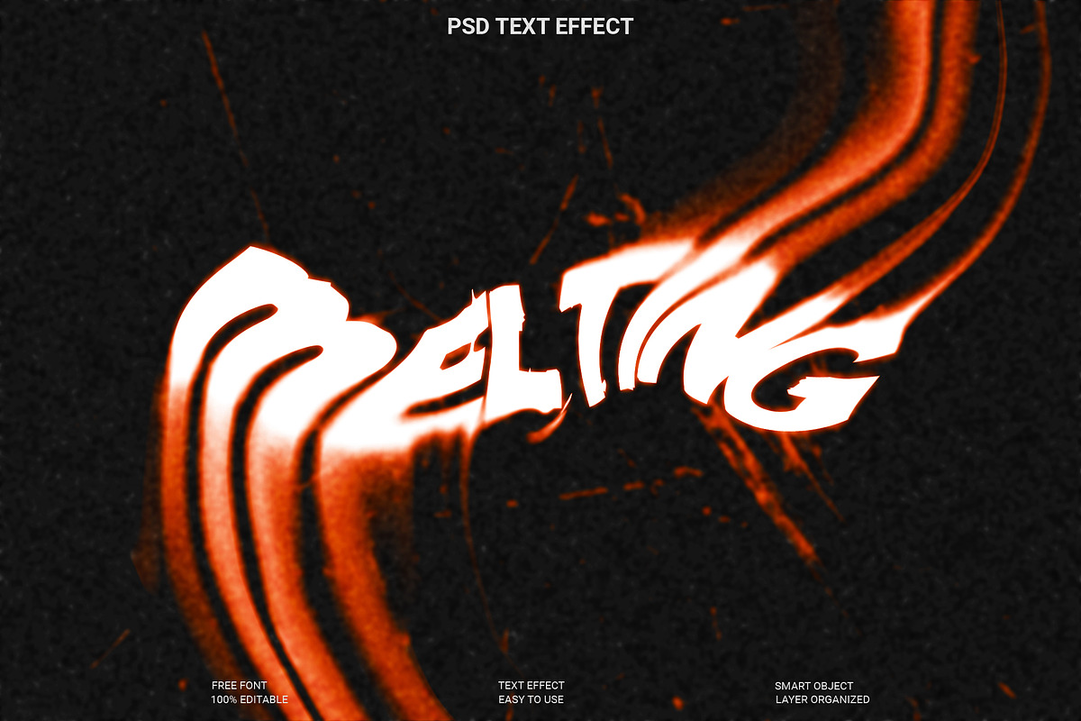 Melting Fire PSD Text Effect, a Layer Style Add-On by Imamul001