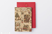 Winter Christmas Junk Journal Pages, a Background Graphic by Markicha Art (Thumbnail 5 of 5)