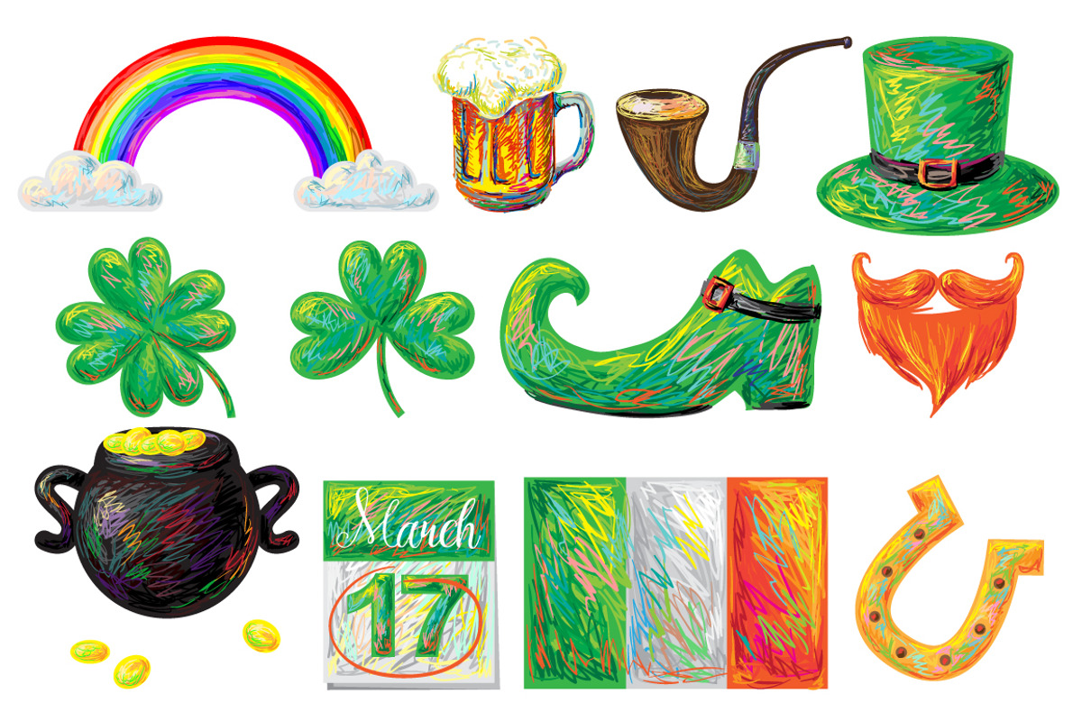 St. Patrick's Day, an Object Graphic by Katya Hatsak