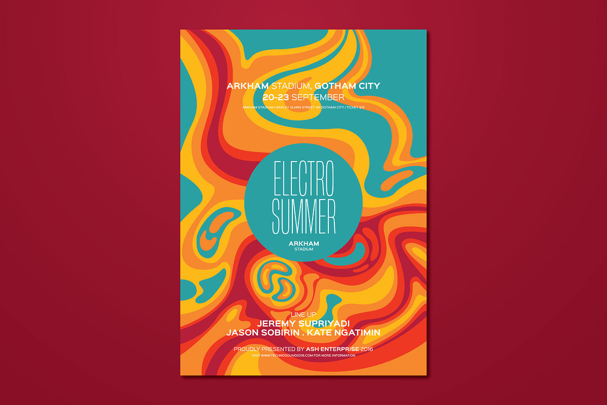 Electro Summer Flyer, a Flyer Template by ashenterprise (Photo 1 of 2)