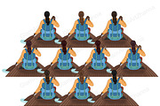 Lake Life Girls Clipart, a Person Illustration by GlamArtZhanna (Thumbnail 6 of 7)