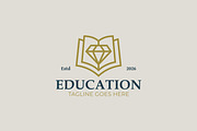 Education Book Diamond Luxury Logo, a Branding & Logo Template by Signatoro (Thumbnail 3 of 3)