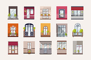 Building facade balconies set, a Decorative Illustration by Good Studio (Thumbnail 2 of 3)