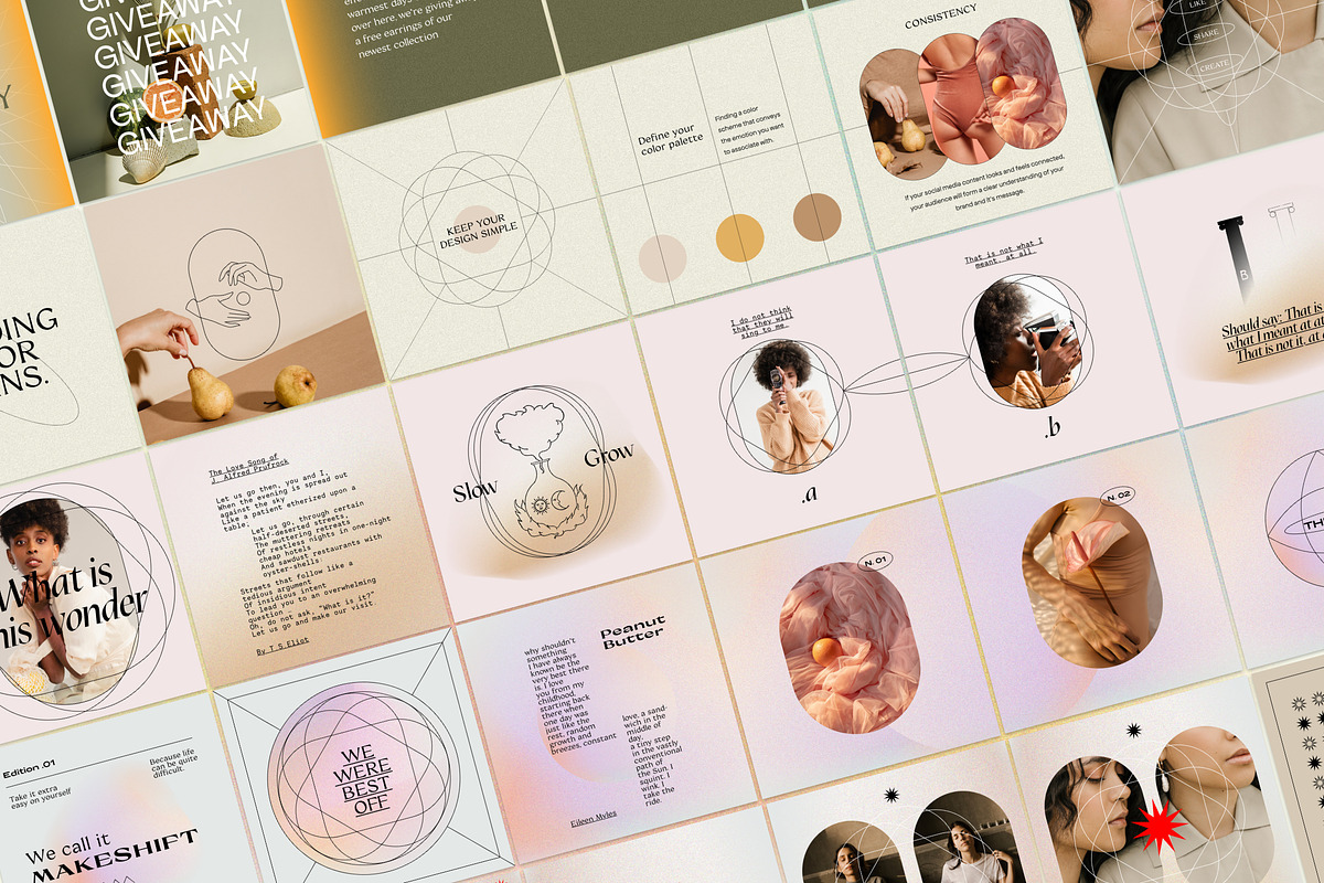 Makeshift Carousel & Quotes Canva PS, a Social Media Template by Sparrow & Snow (Photo 10 of 38)