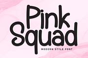 Pink Squad | Script Font, a Script Font by Scratchones (Thumbnail 1 of 8)