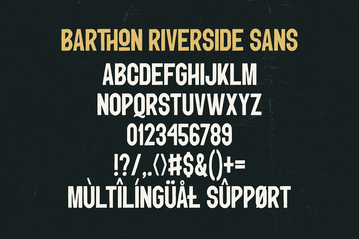 Barthon Riverside, a Sans Serif Font by Damarletter (Photo 5 of 8)