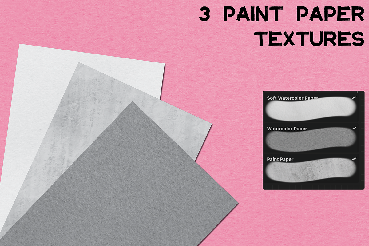 Paper Texture Brush Procreate Add On, a Brush Add-On by InkCloudDesign (Photo 7 of 8)