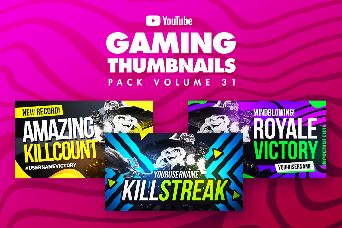 Gaming Youtube Thumbnails Pack 31, a Social Media Template by Odin_Design