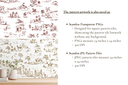 Mexico Toile de Jouy Pattern, a Background Graphic by Hughes Studio (Thumbnail 6 of 8)