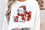 Christmas Snowman Clipart Bundle, an Illustration by SinaCreation (Thumbnail 4 of 7)