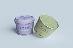 Ice Cream Cup Mockup, a Mockup by zerologicstudio